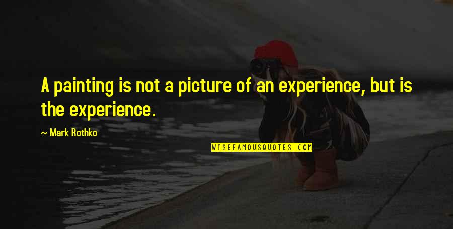 Damozel Rhododendron Quotes By Mark Rothko: A painting is not a picture of an