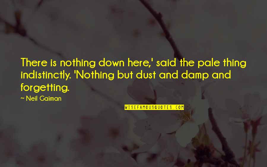 Damp Quotes By Neil Gaiman: There is nothing down here,' said the pale