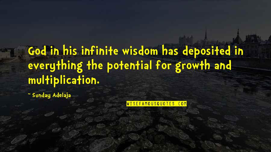 Dampier Peninsula Quotes By Sunday Adelaja: God in his infinite wisdom has deposited in