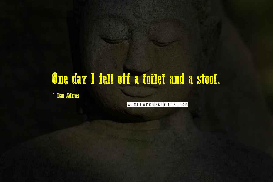 Dan Adams quotes: One day I fell off a toilet and a stool.