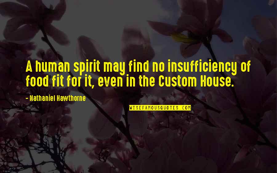 Dan Majerle Quotes By Nathaniel Hawthorne: A human spirit may find no insufficiency of