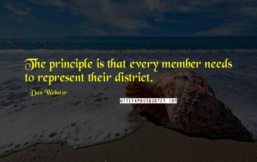 Dan Webster quotes: The principle is that every member needs to represent their district.