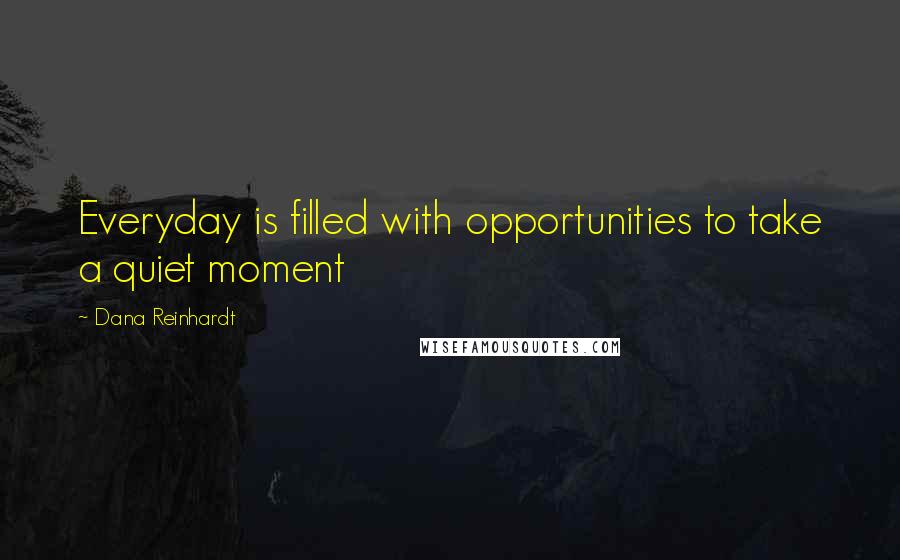 Dana Reinhardt quotes: Everyday is filled with opportunities to take a quiet moment