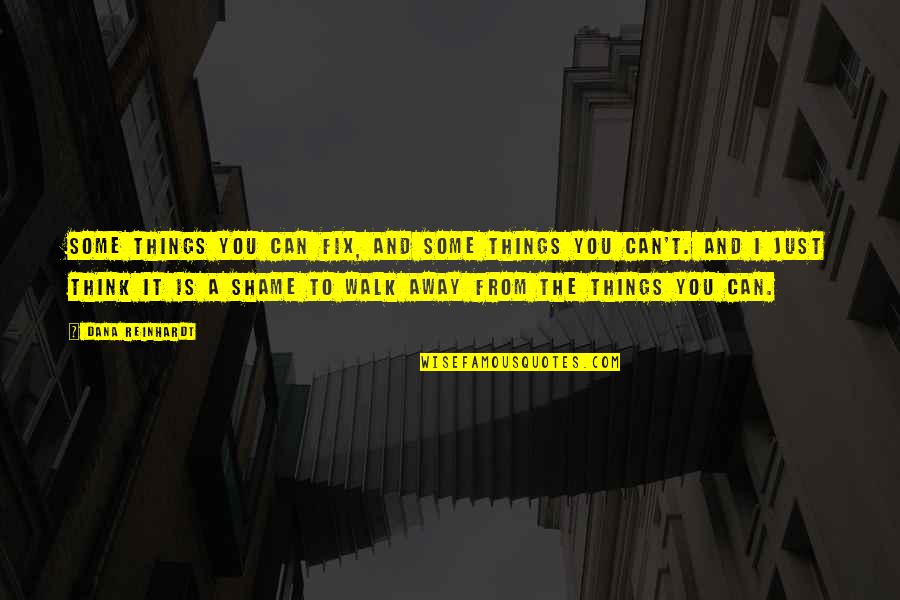 Dana Reinhardt Quotes By Dana Reinhardt: Some things you can fix, and some things Dana Reinhardt Quotes By Dana Reinhardt: Some things you can fix, and some things