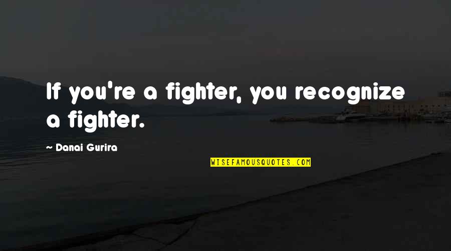 Danai Gurira Quotes By Danai Gurira: If you're a fighter, you recognize a fighter.