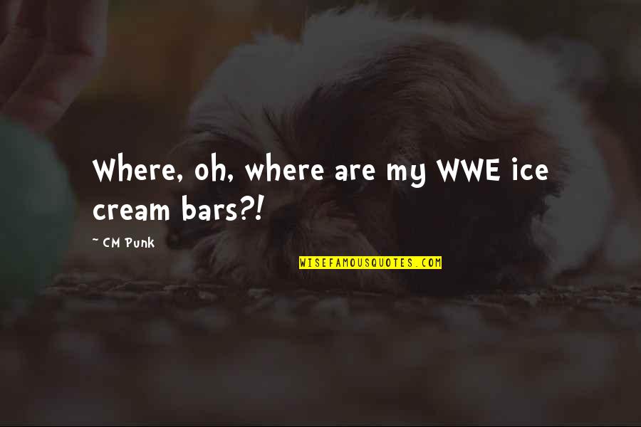 Danau Singkarak Quotes By CM Punk: Where, oh, where are my WWE ice cream
