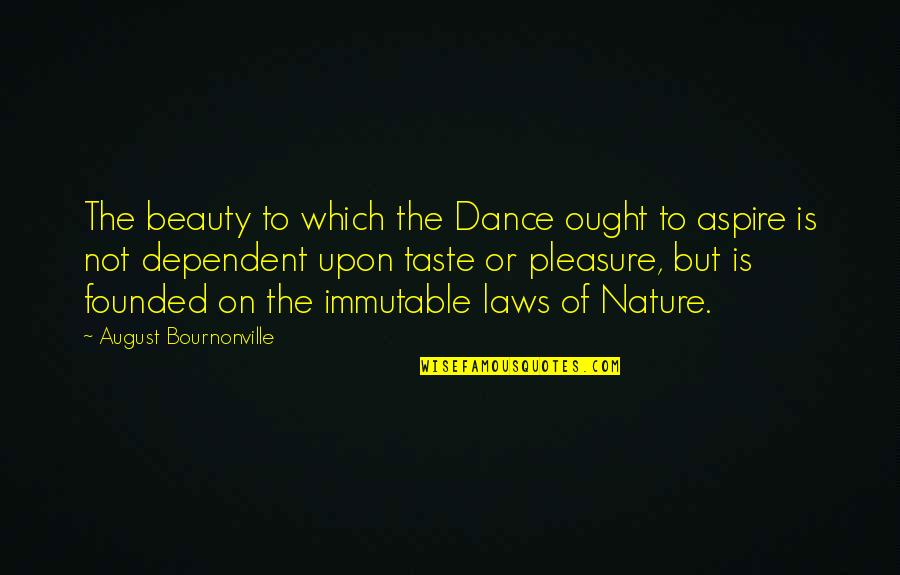 Dance And Nature Quotes By August Bournonville: The beauty to which the Dance ought to