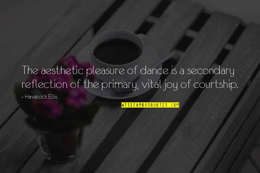 Dance Of Joy Quotes By Havelock Ellis: The aesthetic pleasure of dance is a secondary Dance Of Joy Quotes By Havelock Ellis: The aesthetic pleasure of dance is a secondary