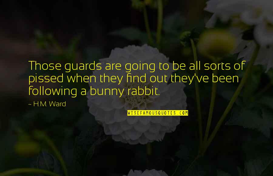 Dance Of The Happy Shades Quotes By H.M. Ward: Those guards are going to be all sorts Dance Of The Happy Shades Quotes By H.M. Ward: Those guards are going to be all sorts