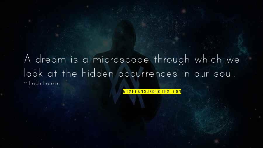 Dance Of Thieves Quotes By Erich Fromm: A dream is a microscope through which we