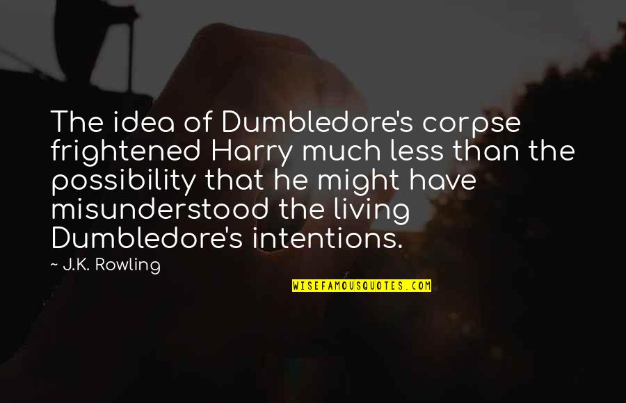Dance Student Quotes By J.K. Rowling: The idea of Dumbledore's corpse frightened Harry much Dance Student Quotes By J.K. Rowling: The idea of Dumbledore's corpse frightened Harry much