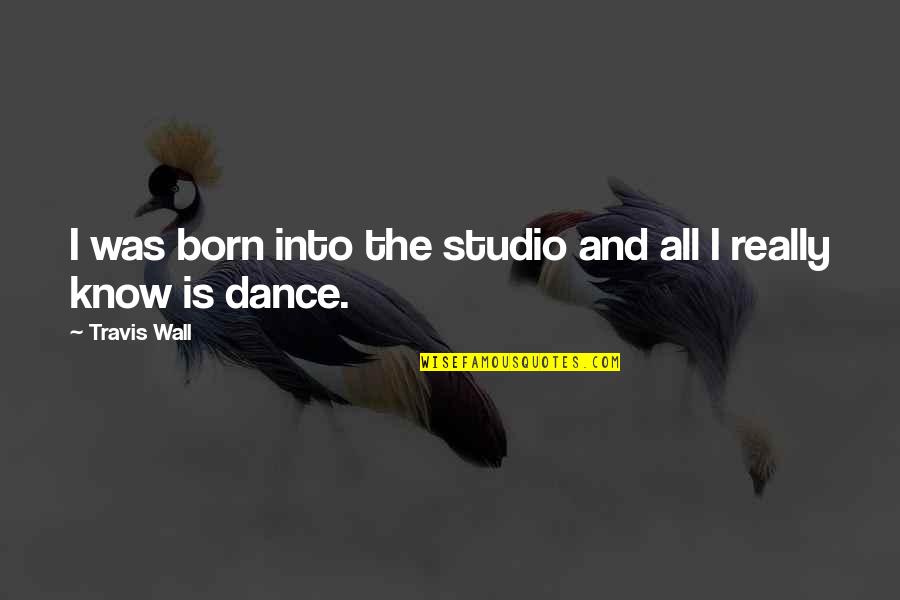 Dance Studio Quotes By Travis Wall: I was born into the studio and all