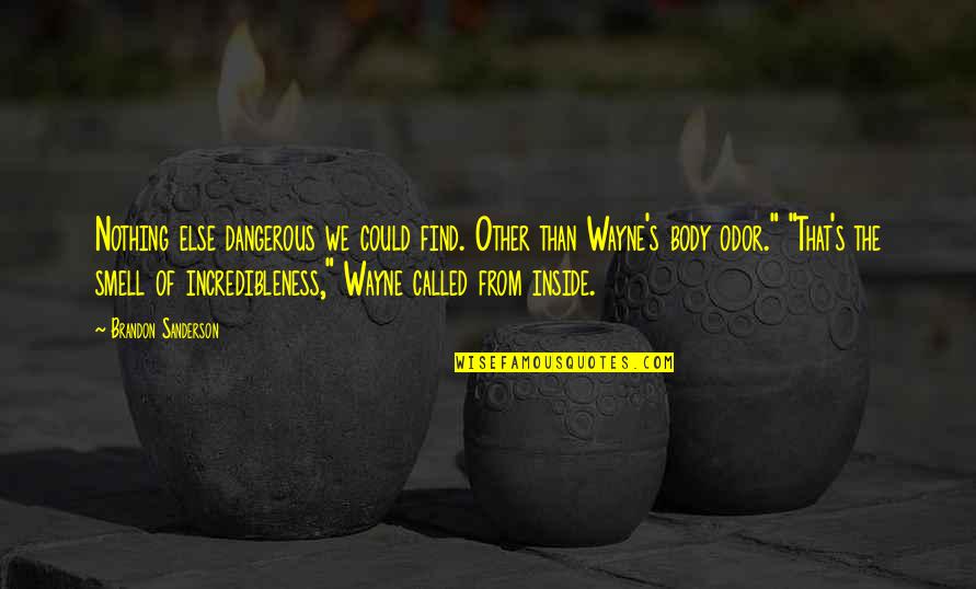 Dancer Pose Yoga Quotes By Brandon Sanderson: Nothing else dangerous we could find. Other than