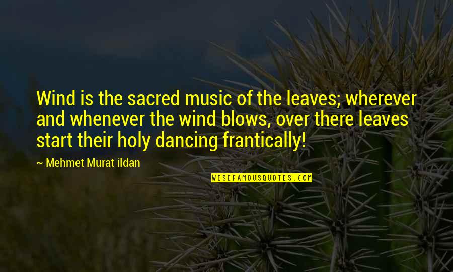 Dancing And Quotes By Mehmet Murat Ildan: Wind is the sacred music of the leaves;