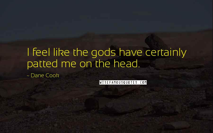 Dane Cook quotes: I feel like the gods have certainly patted me on the head.