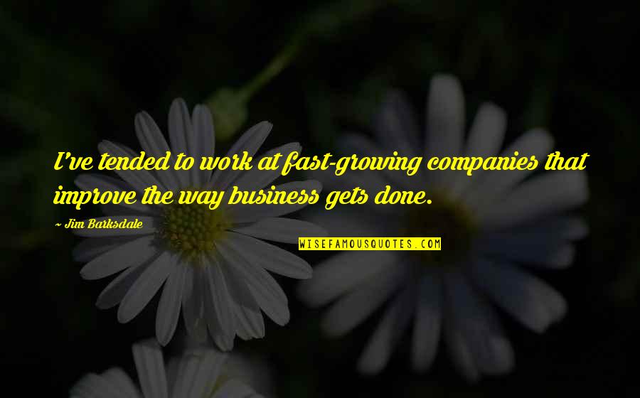 D'angelo Barksdale Quotes By Jim Barksdale: I've tended to work at fast-growing companies that