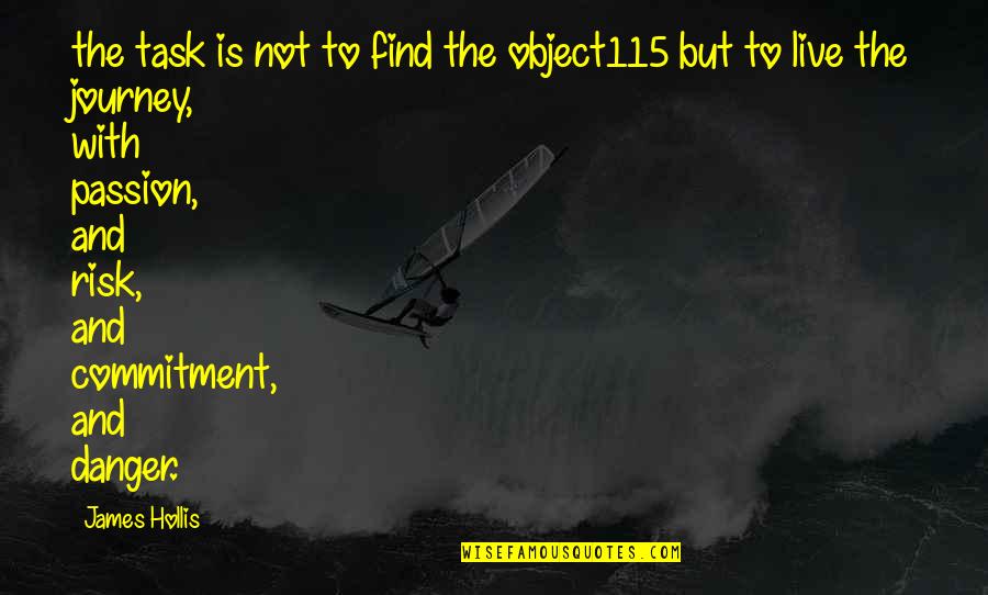 Danger And Risk Quotes By James Hollis: the task is not to find the object115