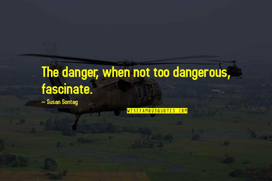 Danger And Risk Quotes By Susan Sontag: The danger, when not too dangerous, fascinate.