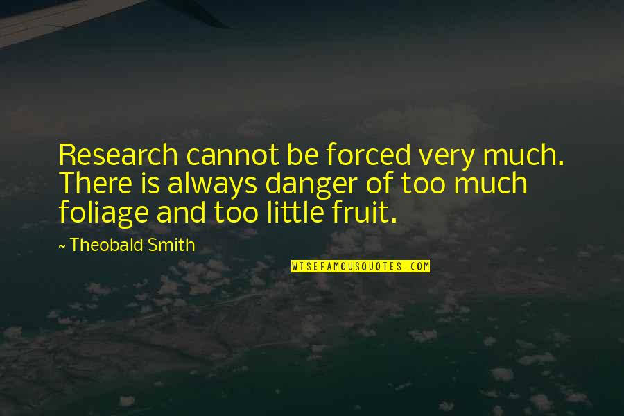 Danger Danger Quotes By Theobald Smith: Research cannot be forced very much. There is Danger Danger Quotes By Theobald Smith: Research cannot be forced very much. There is