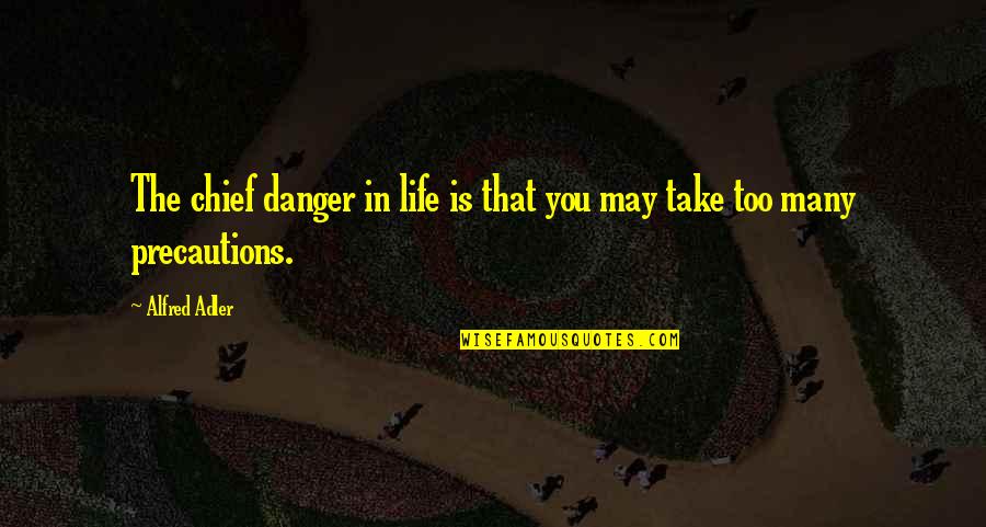 Danger In Life Quotes By Alfred Adler: The chief danger in life is that you