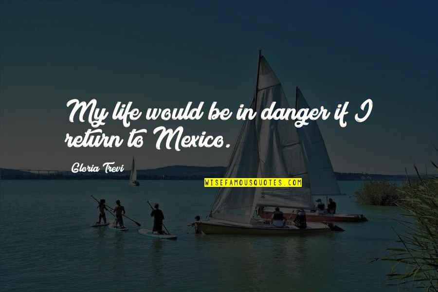Danger In Life Quotes By Gloria Trevi: My life would be in danger if I Danger In Life Quotes By Gloria Trevi: My life would be in danger if I