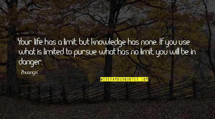 Danger In Life Quotes By Zhuangzi: Your life has a limit, but knowledge has