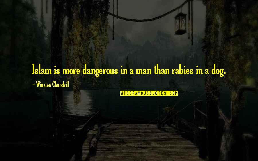 Dangerous Dog Quotes By Winston Churchill: Islam is more dangerous in a man than