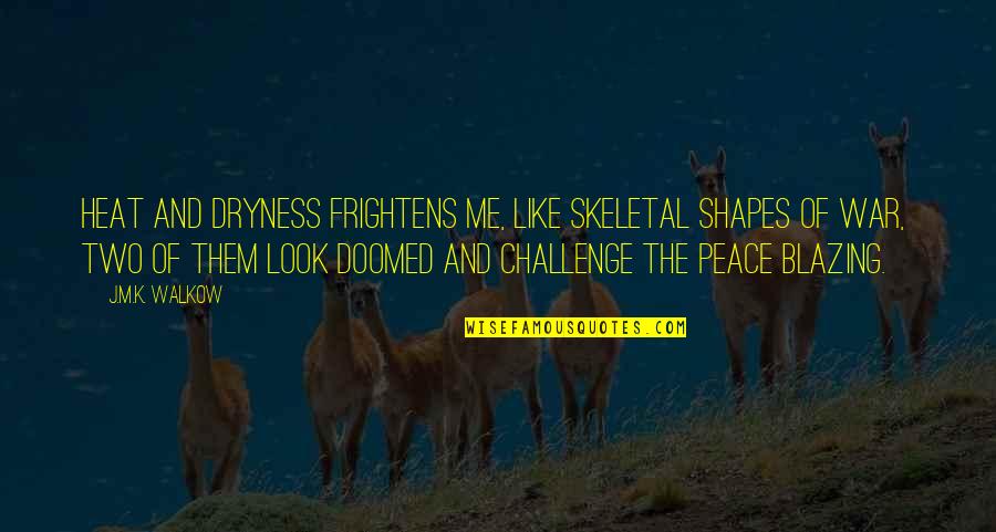 Dangerous Pie Quotes By J.M.K. Walkow: Heat and dryness frightens me, like skeletal shapes Dangerous Pie Quotes By J.M.K. Walkow: Heat and dryness frightens me, like skeletal shapes