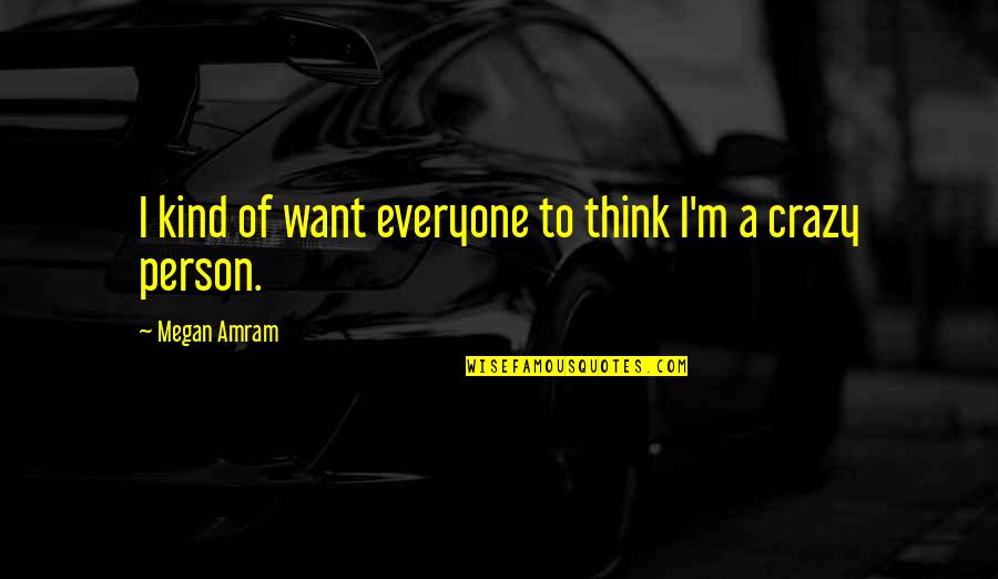 Dangerous Stunts Quotes By Megan Amram: I kind of want everyone to think I'm