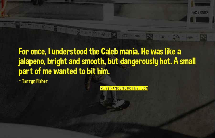 Dangerously Quotes By Tarryn Fisher: For once, I understood the Caleb mania. He