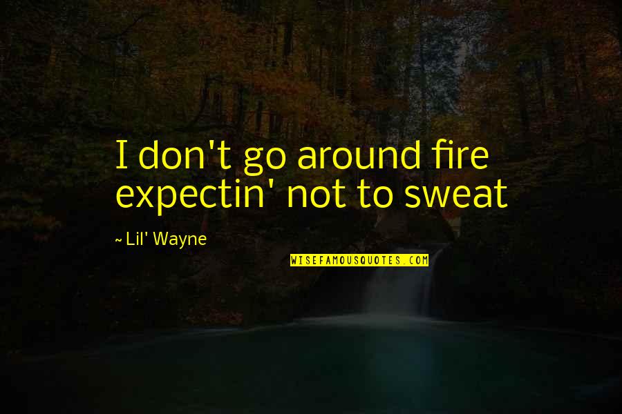Dangremond Adrianna Quotes By Lil' Wayne: I don't go around fire expectin' not to Dangremond Adrianna Quotes By Lil' Wayne: I don't go around fire expectin' not to