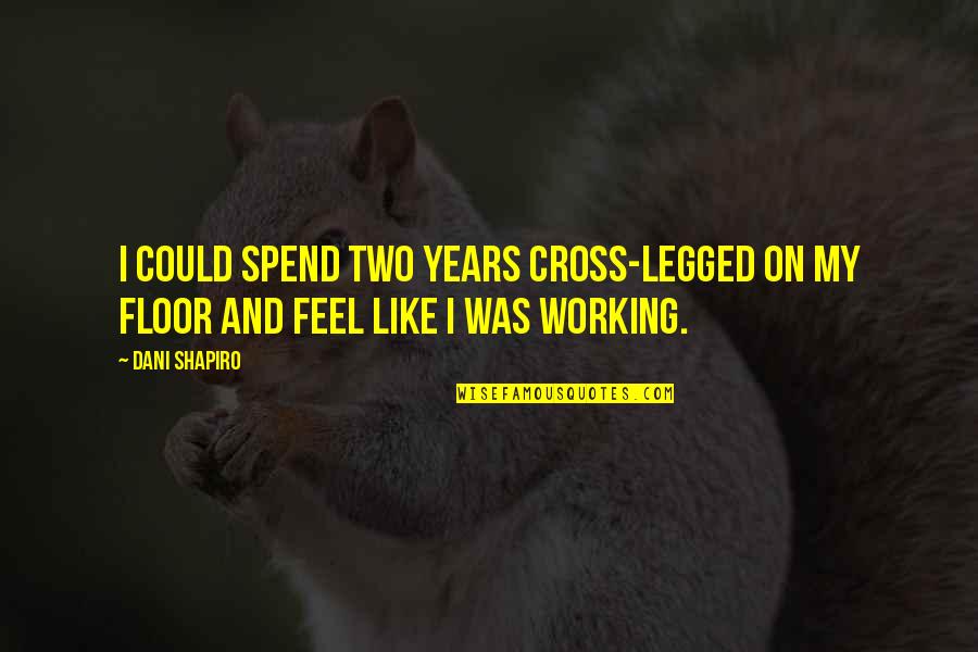 Dani Shapiro Quotes By Dani Shapiro: I could spend two years cross-legged on my