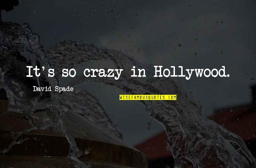 Daniel Hagman Quotes By David Spade: It's so crazy in Hollywood. Daniel Hagman Quotes By David Spade: It's so crazy in Hollywood.