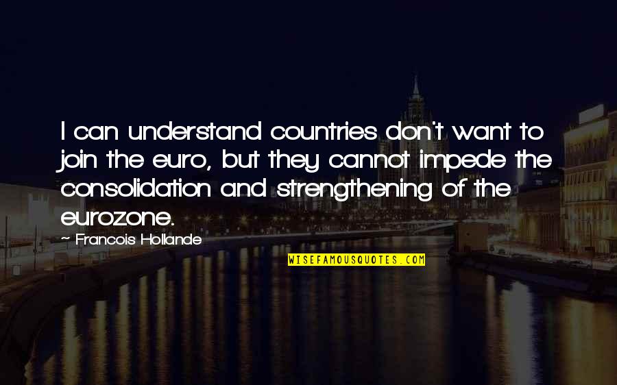 Daniel Hannan Quotes By Francois Hollande: I can understand countries don't want to join