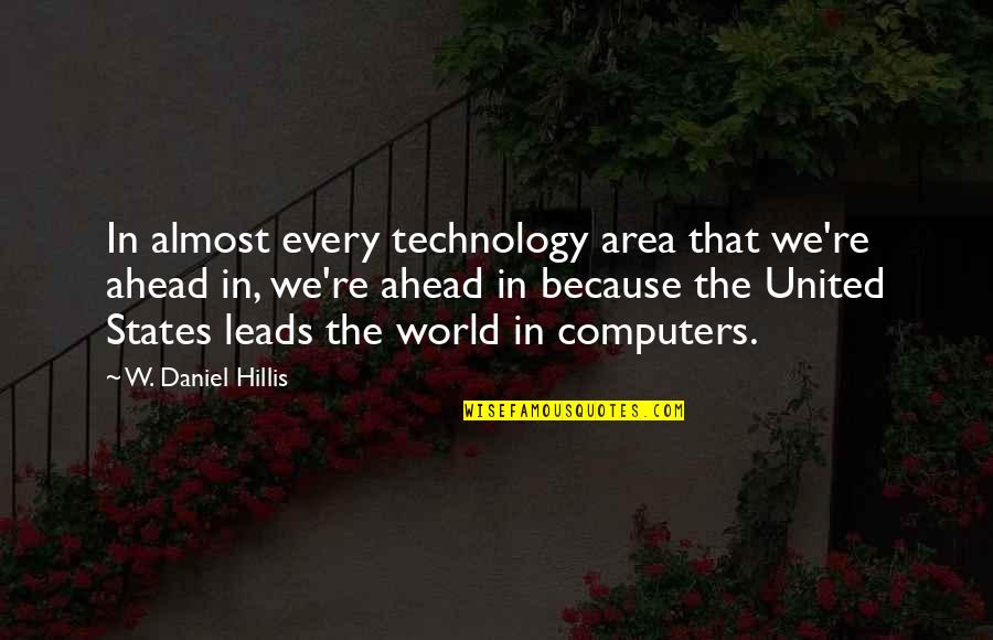 Daniel Hillis Quotes By W. Daniel Hillis: In almost every technology area that we're ahead Daniel Hillis Quotes By W. Daniel Hillis: In almost every technology area that we're ahead