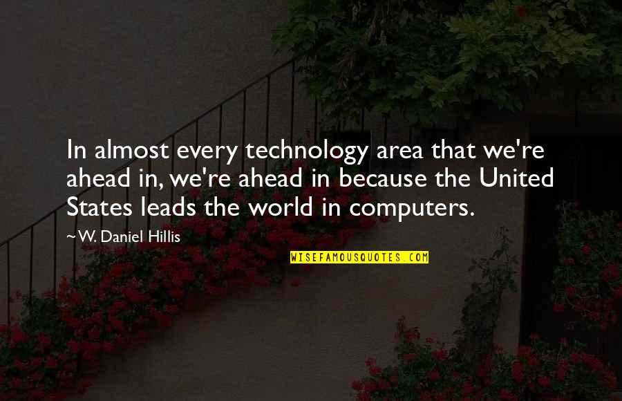 Daniel Hillis Quotes By W. Daniel Hillis: In almost every technology area that we're ahead