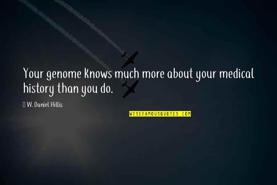 Daniel Hillis Quotes By W. Daniel Hillis: Your genome knows much more about your medical Daniel Hillis Quotes By W. Daniel Hillis: Your genome knows much more about your medical