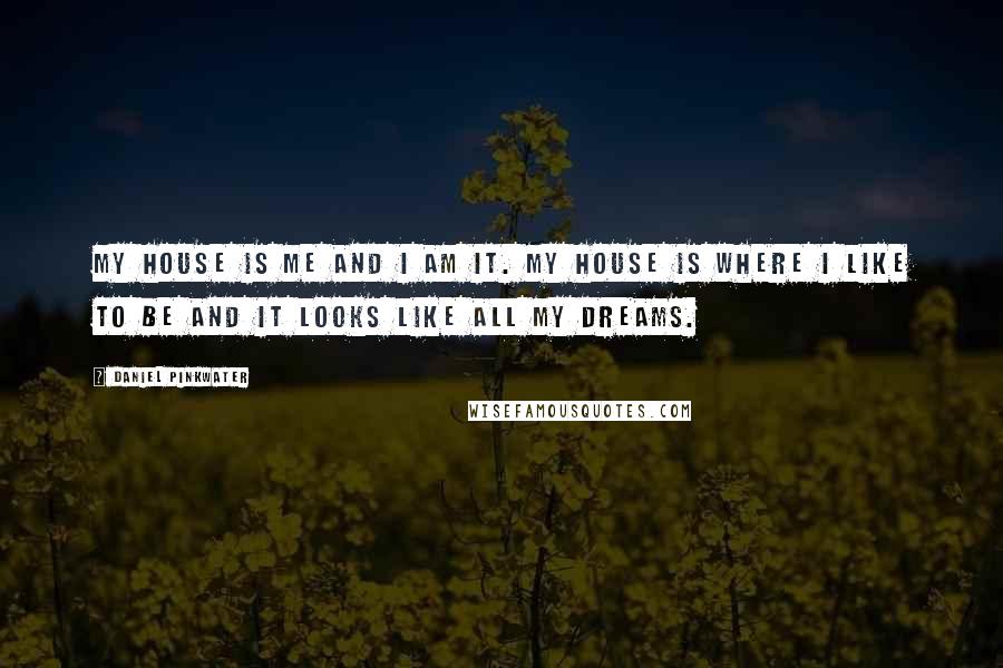 Daniel Pinkwater quotes: My house is me and I am it. My house is where I like to be and it looks like all my dreams.