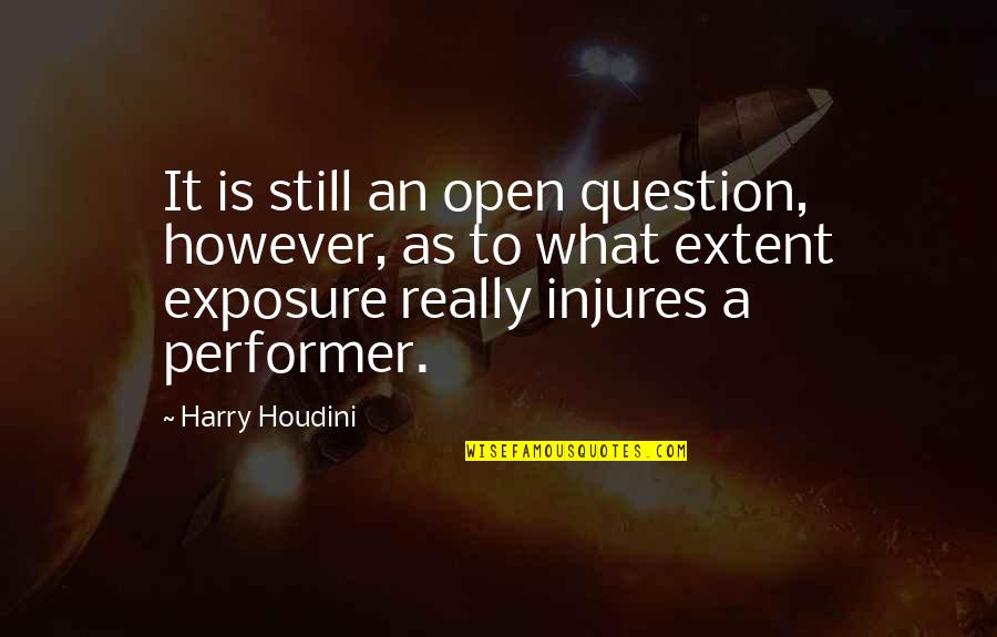 Daniel Sturridge Liverpool Quotes By Harry Houdini: It is still an open question, however, as