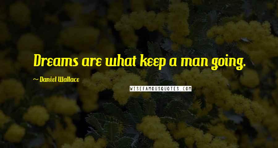 Daniel Wallace quotes: Dreams are what keep a man going.