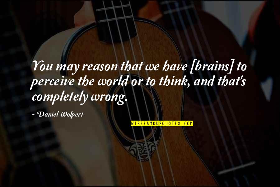 Daniel Wolpert Quotes By Daniel Wolpert: You may reason that we have [brains] to