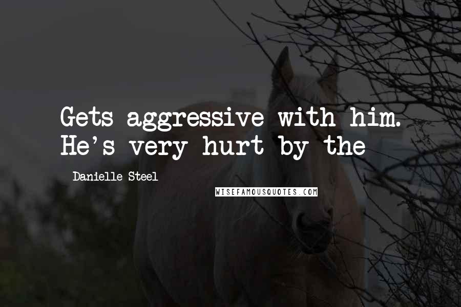 Danielle Steel quotes: Gets aggressive with him. He's very hurt by the