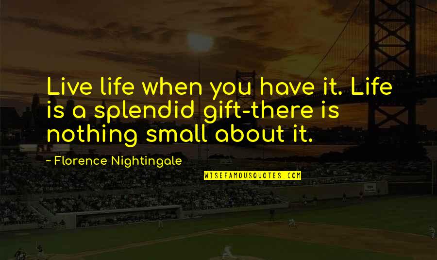 Danilo Mesquita Quotes By Florence Nightingale: Live life when you have it. Life is Danilo Mesquita Quotes By Florence Nightingale: Live life when you have it. Life is