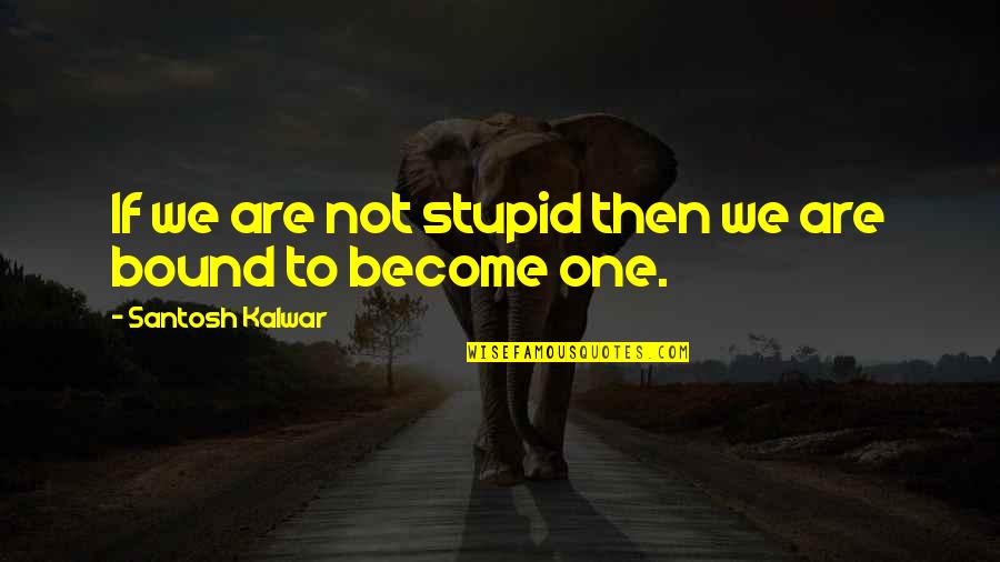 Daninos Staten Quotes By Santosh Kalwar: If we are not stupid then we are Daninos Staten Quotes By Santosh Kalwar: If we are not stupid then we are