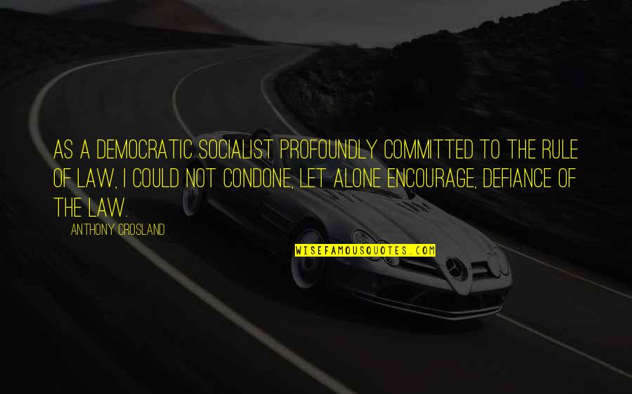 Danisnotonfire Life Quotes By Anthony Crosland: As a democratic Socialist profoundly committed to the