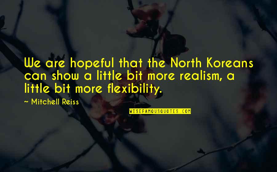 Danisore Quotes By Mitchell Reiss: We are hopeful that the North Koreans can