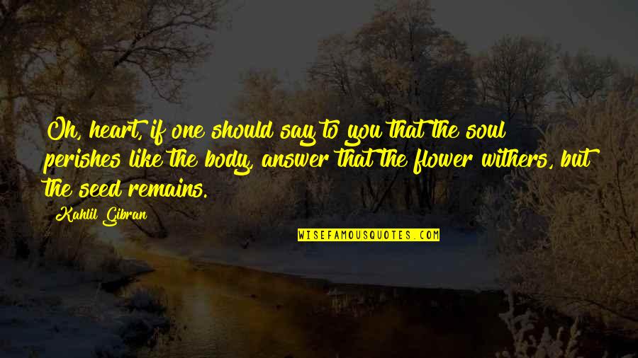 Danning Sybil Quotes By Kahlil Gibran: Oh, heart, if one should say to you