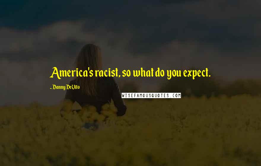 Danny DeVito quotes: America's racist, so what do you expect.