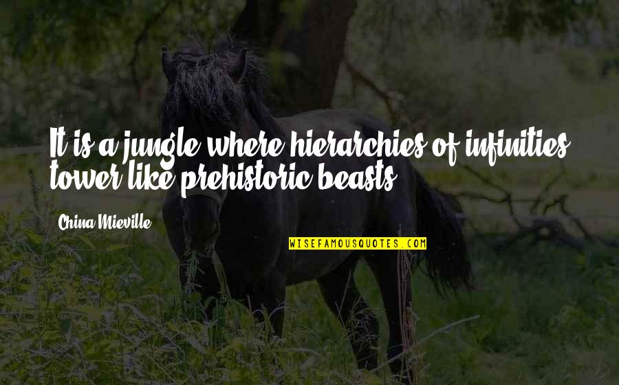 Danny Zuko Quotes By China Mieville: It is a jungle where hierarchies of infinities
