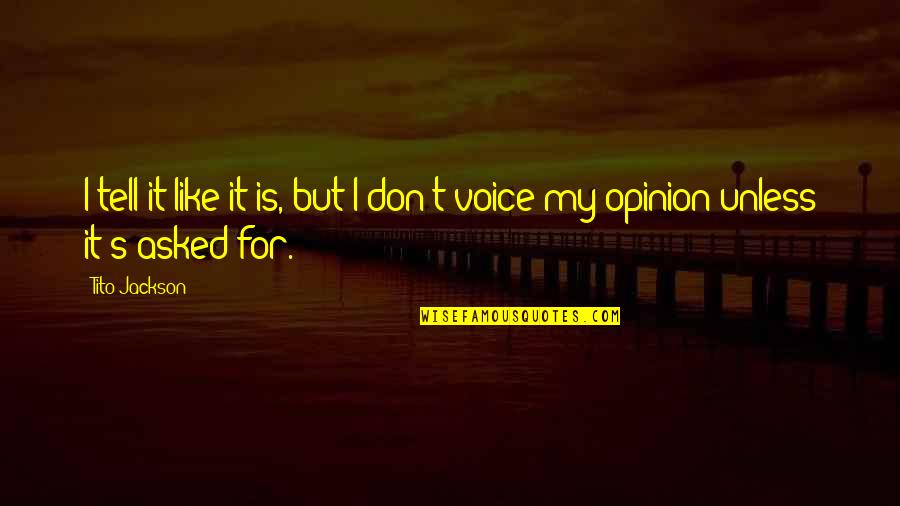 Danronganpa Quotes By Tito Jackson: I tell it like it is, but I